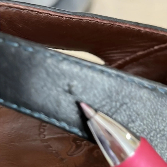 Frye Goldie Slingback Chunky Platform Leather Heels in Stone Blue - Size 7 1/2 - Picture 13 of 13